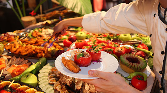 Buffet preparato dagli studenti dell'Alberghiero