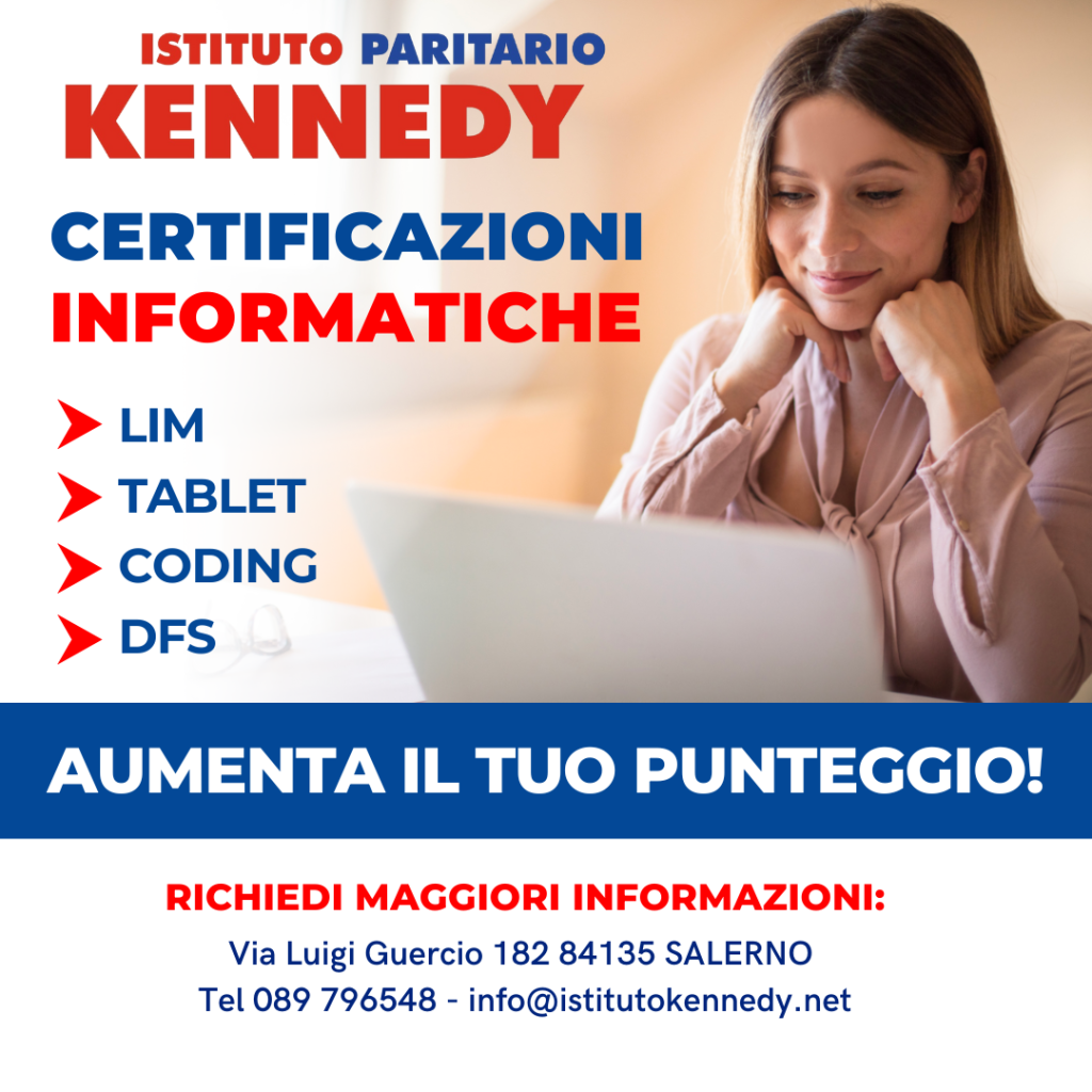 Certificazioni informatiche: LIM, tablet, coding, DFS